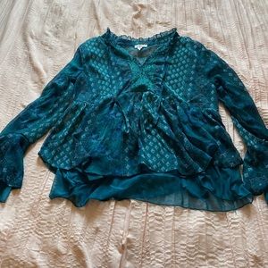 Boho style bell sleeved top